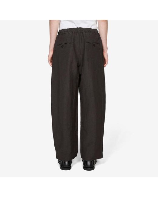 Studio Nicholson Black Drawstring Trousers for men