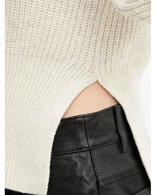 Twinset White Ribbed-Knit Jumper