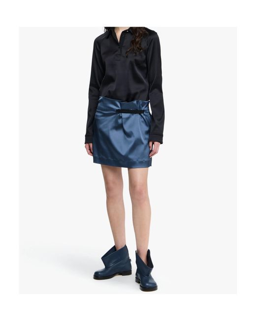 J.W. Anderson Blue Satin Mini Skirt