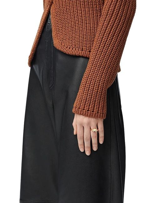Loewe Metallic Anagram Pebble Ring