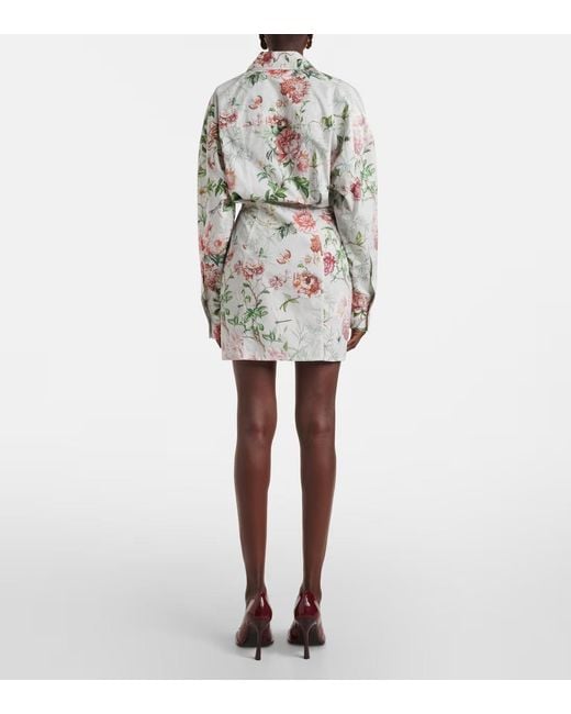 The Attico White Cotton Minidress