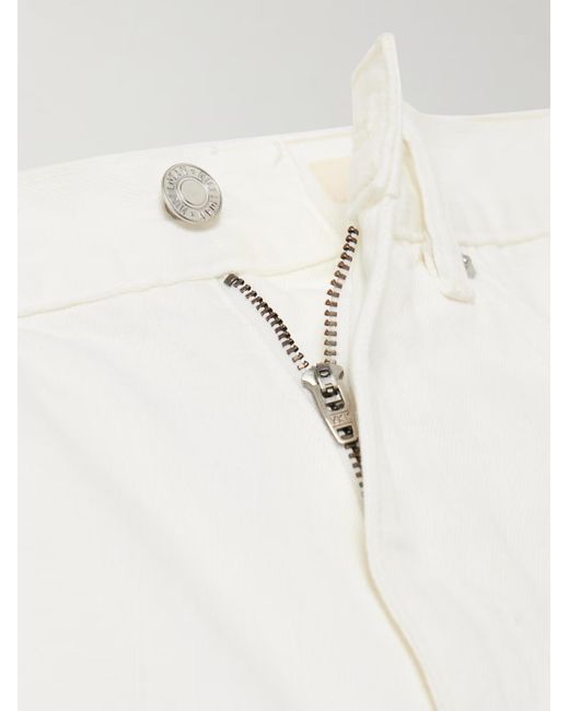 Nili Lotan White Russel Raw Edge Denim Shorts