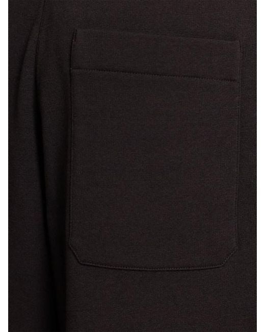 Lemaire Black Wool Blend Relaxed Large Pants