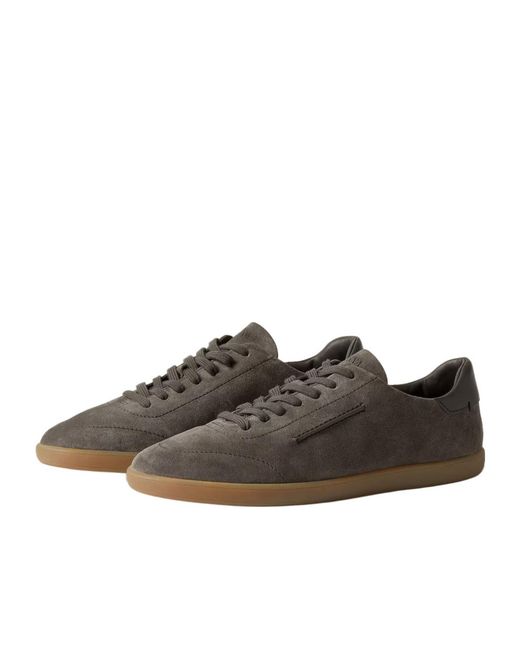 Zegna Brown Paneled Low-Top Sneakers for men