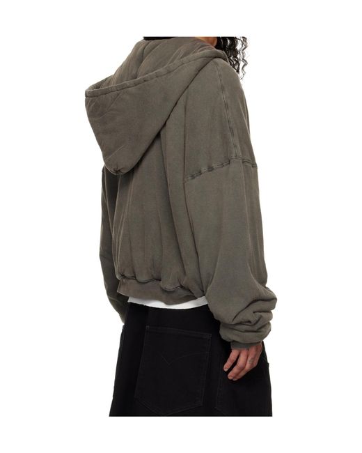 Lu'u Dan Gray Zipper Hoodie for men