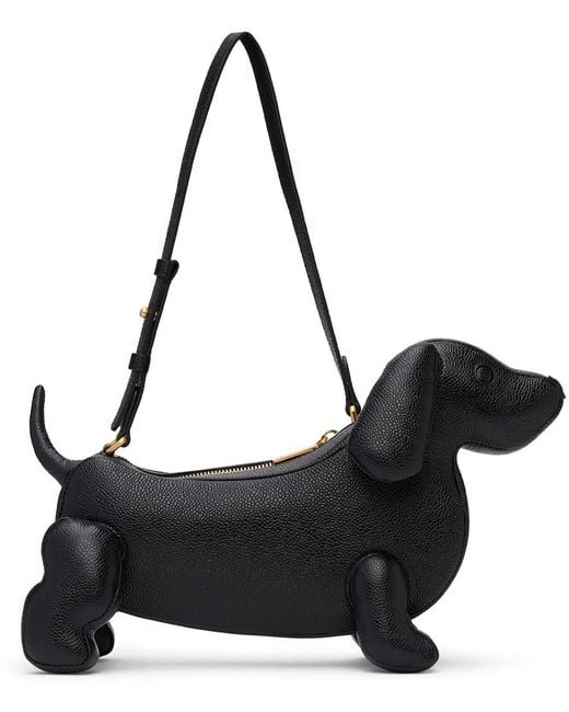 Thom Browne Black Hector Zipped Shoulder Bag
