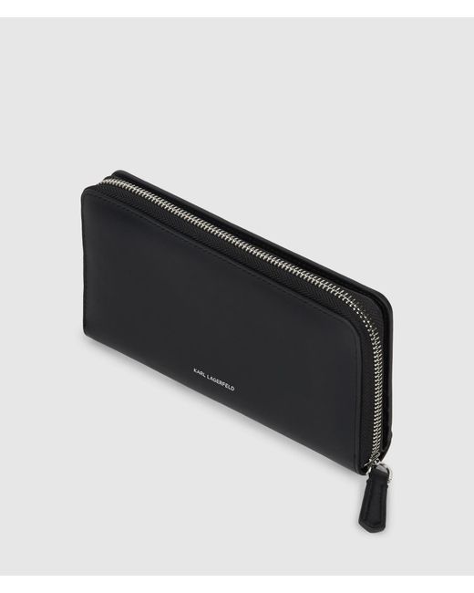 Karl Lagerfeld Black K/Daily Perforated-Logo Wallet