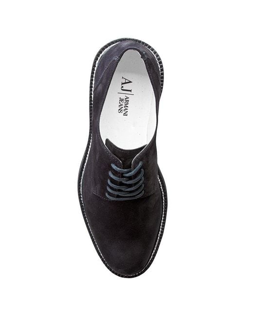 Armani Jeans Blue Round Head Business Casual Shoes for men
