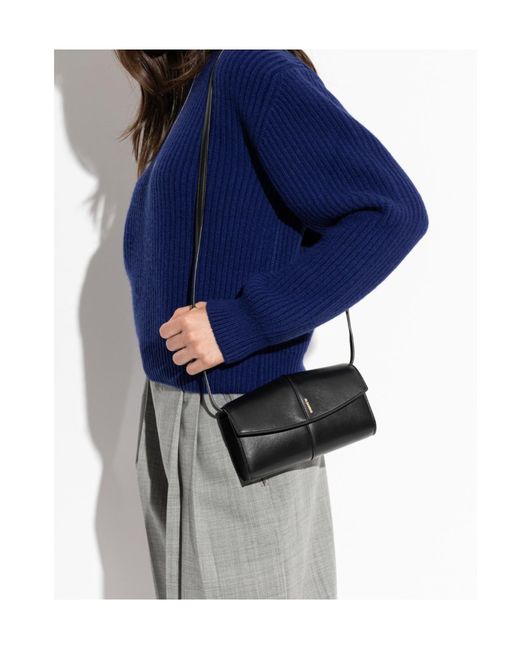 Jil Sander Black Linea Wallet On Strap