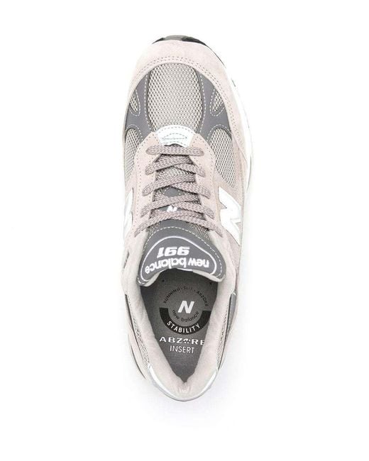 New Balance White 991V1 Lace-Up Sneakers for men