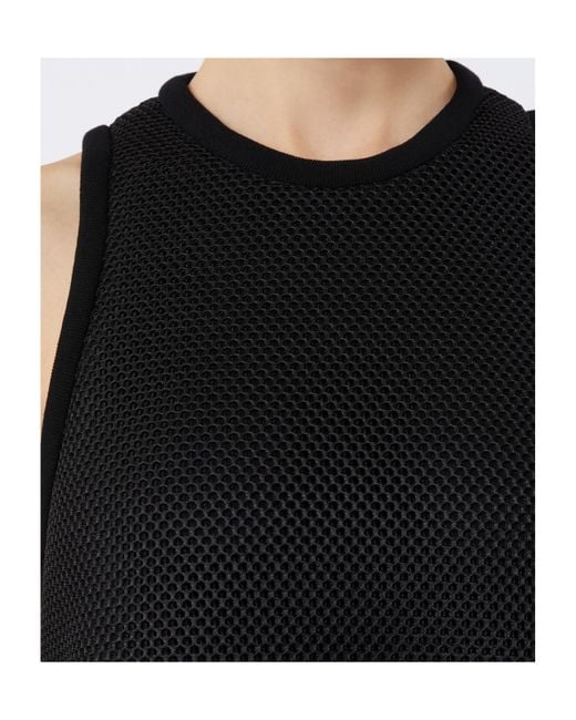 Max Mara Black Didone Mesh Flared Dress