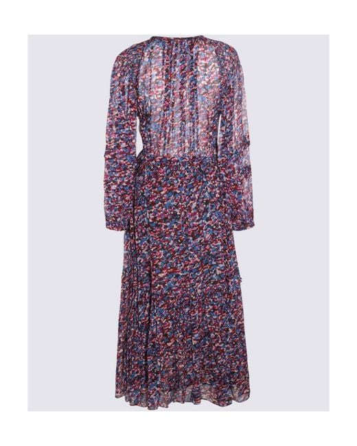 Isabel Marant Purple Tie-Neck Dress