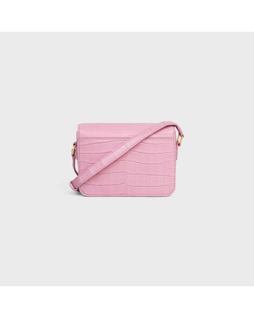 Céline Pink Teen Triomphe Flap Shoulder Bag