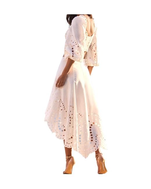 Charo Ruiz White Ibiza Ibiza Luna Broderie Long Sleeve Top