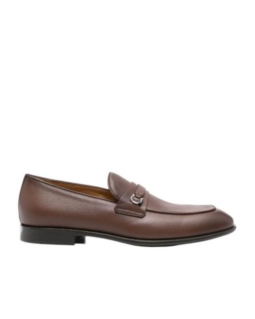 Ferragamo Brown Round-Headed Love Shoes for men