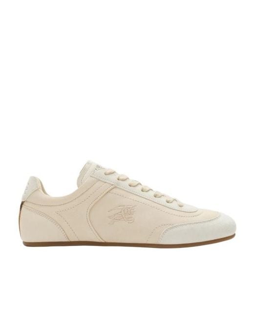 Burberry White Knight Runner Lace-Up Sneakers