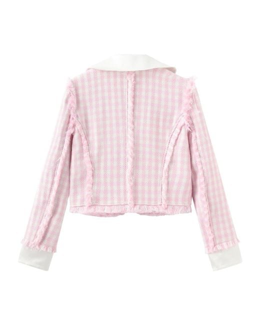 Marissa Chiara Pink Long-Sleeved Casual Jacket