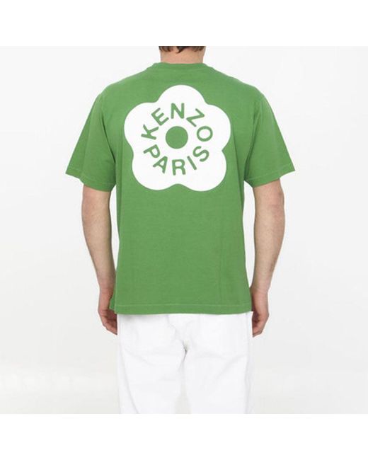 KENZO Green Short-Sleeved T-Shirt for men