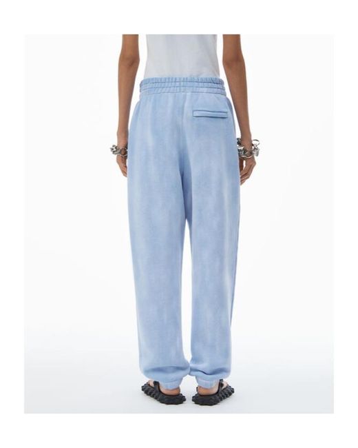 T By Alexander Wang Blue Alexander Wang Essential Terry Ribbed Hem Joggers