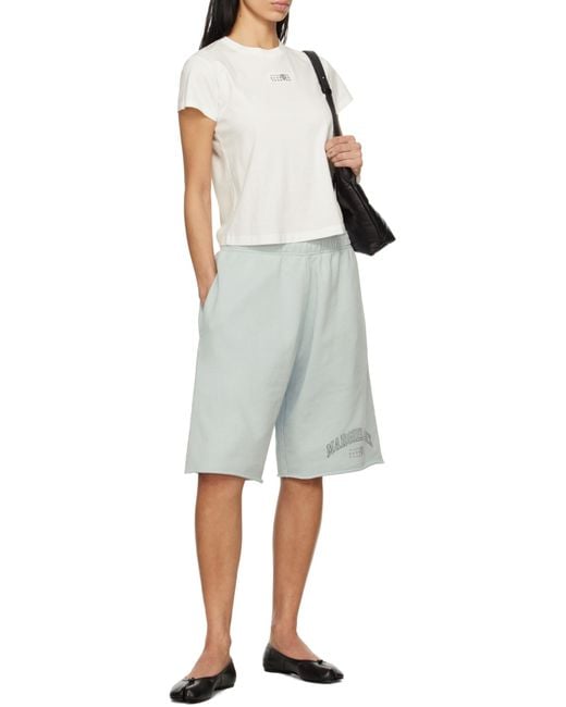MM6 by Maison Margiela White Relaxed Fit Cotton T-Shirt