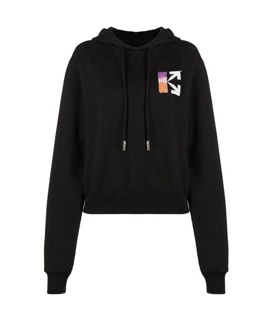 Off-White c/o Virgil Abloh Black Cropped Gradient Arrows Hoodie