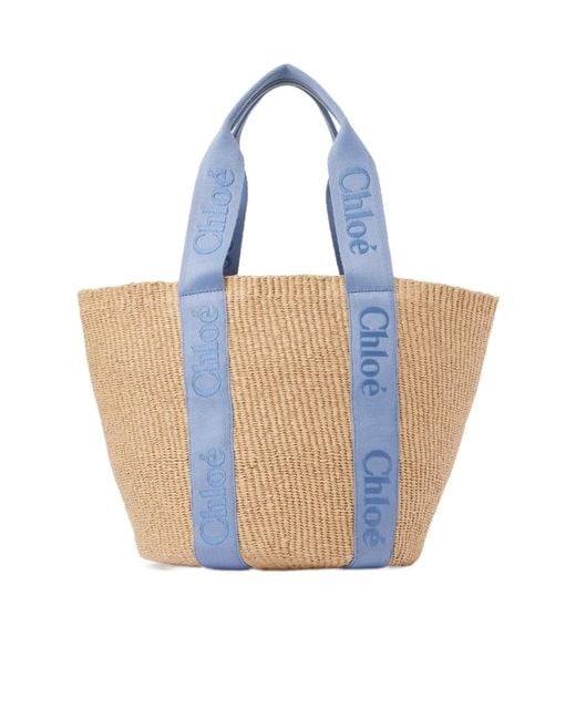 Chloé Blue Large Woody Basket