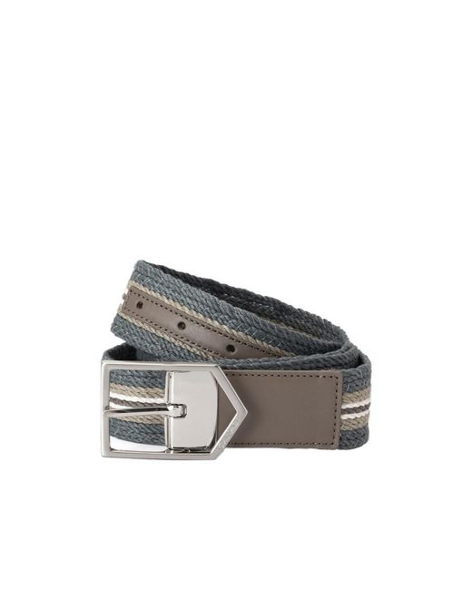 Canali Gray Woven Belt for men