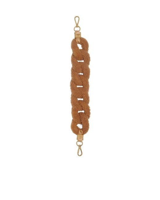 Fendi Brown Sheepskin Shoulder Strap