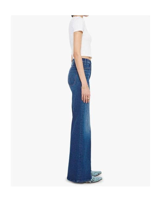 Mother Blue The Hustler Roller Sneak Jeans