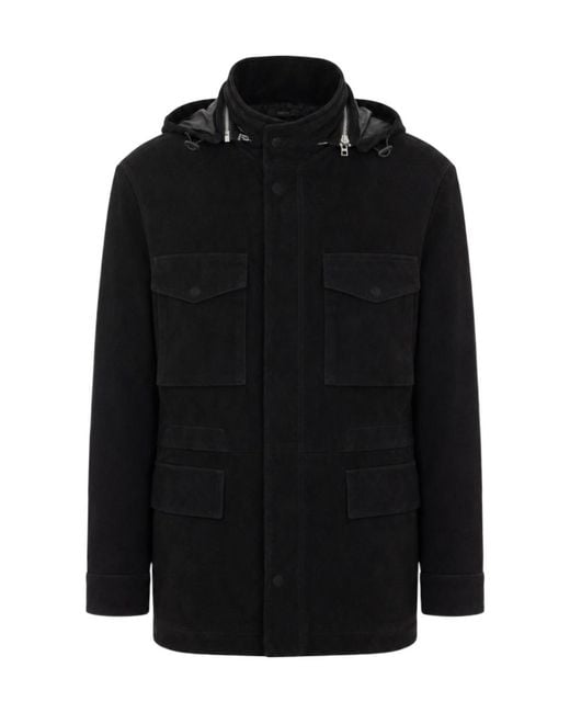 Tom Ford Black Long-Sleeved Leather Jacket for men