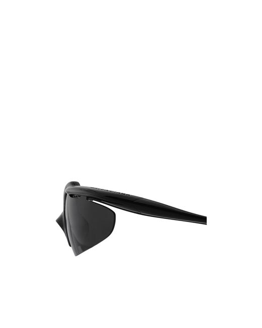 Balenciaga White Eyewear Wrap-Around Frame Sunglasses