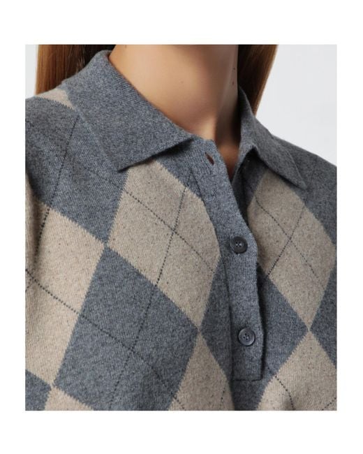 Rohe Blue Long-Sleeved Polo Shirt
