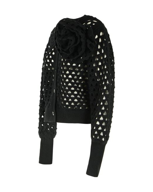Blumarine Black Cut-Out Detailed Cardigan