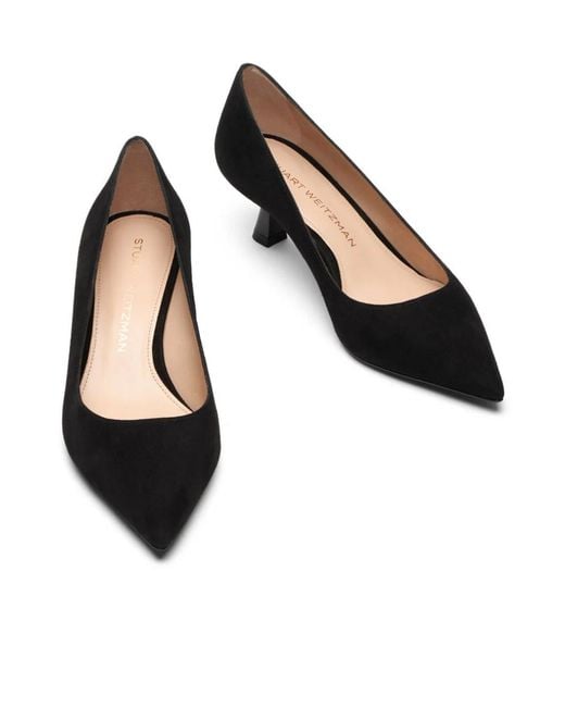 Stuart Weitzman Black Stuart Sculpt Pump 50