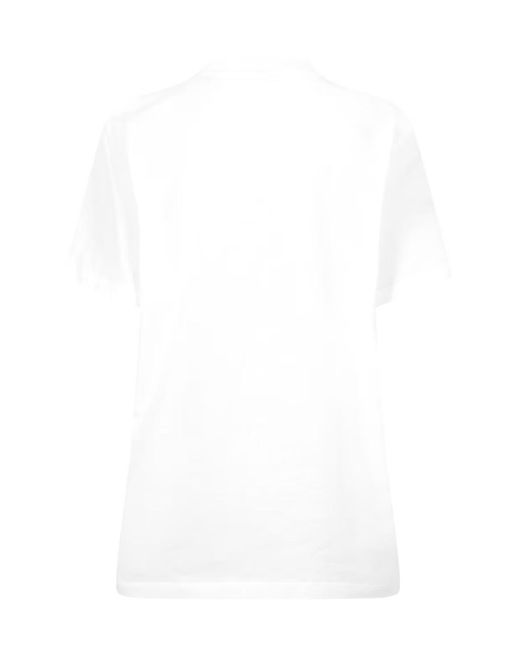 Ganni White Logo Crew Neck T-Shirt