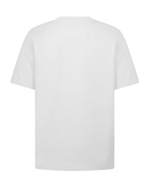 Fendi White Logo Short-Sleeved T-Shirt for men