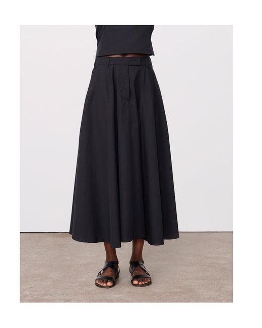 Officine Generale Blue Belt Loop Midi Skirt