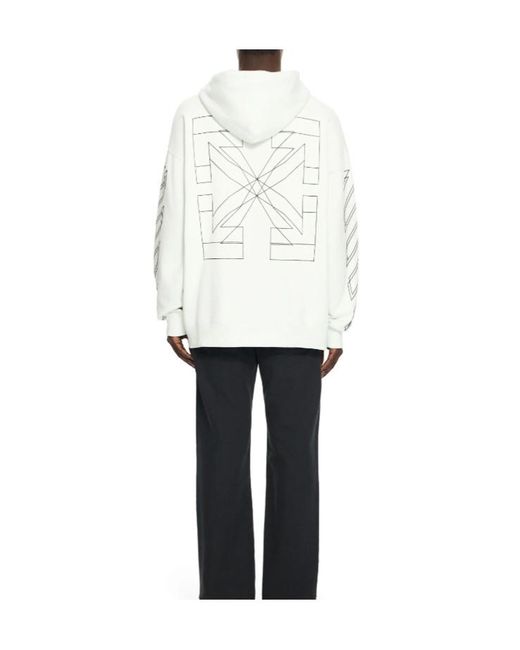 Off-White c/o Virgil Abloh White Outline Double Arrow Skate Hoodie for men