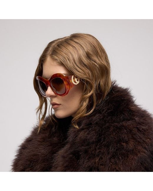 Gucci Pink Round Frame Sunglasses