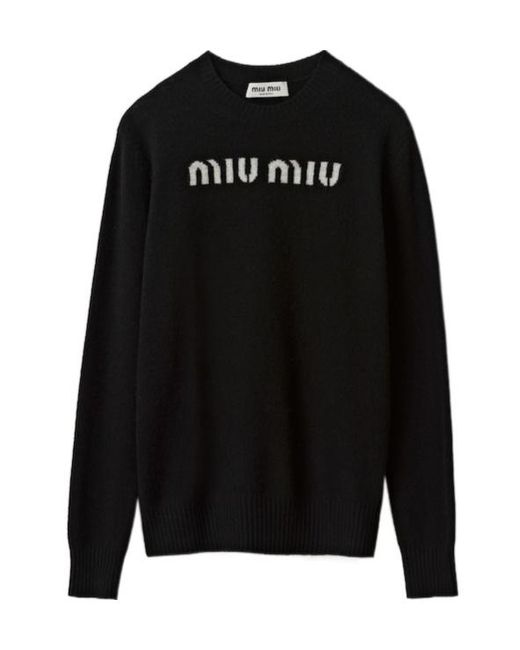 Miu Miu Black Wool And Cashmere Sweater
