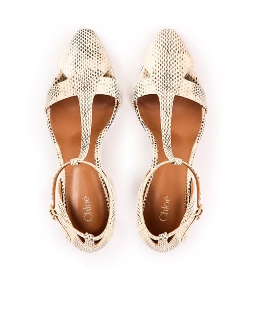Chloé Metallic Logo Pumps