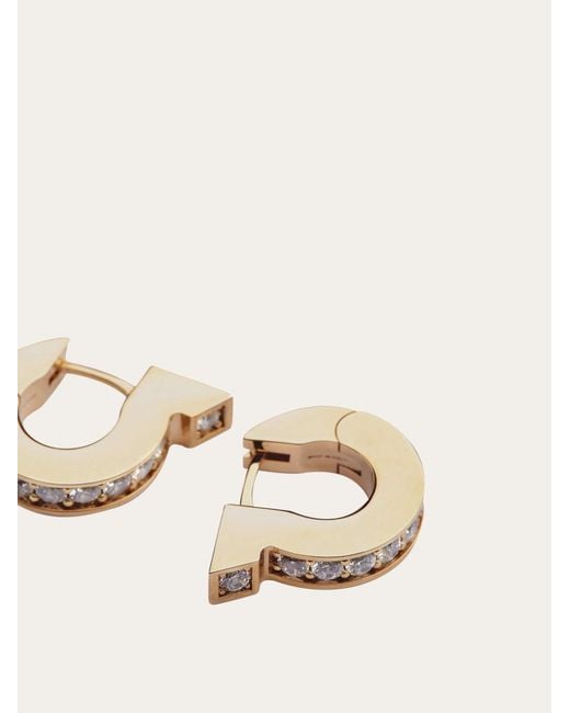 Ferragamo Metallic Ferragamo Gancini Embellished Earrings
