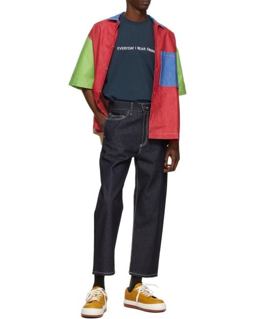 Sunnei Black Contrast Stitching Jeans