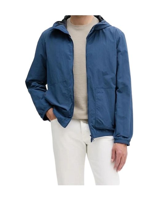 Barbour Blue Hooded Jacket for men