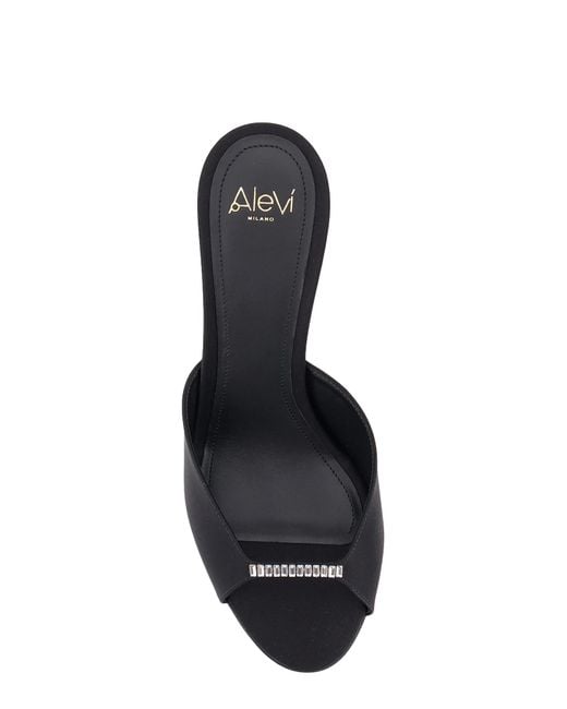 ALEVI Black Aleví Milano Embellished Heeled Sandals
