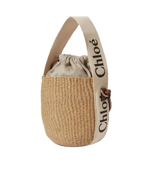 Chloé Natural Chloé Woody Small Bucket Bag