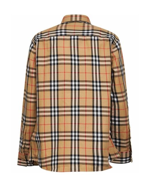 Burberry Metallic Ekd Embeoidered Checked Shirt