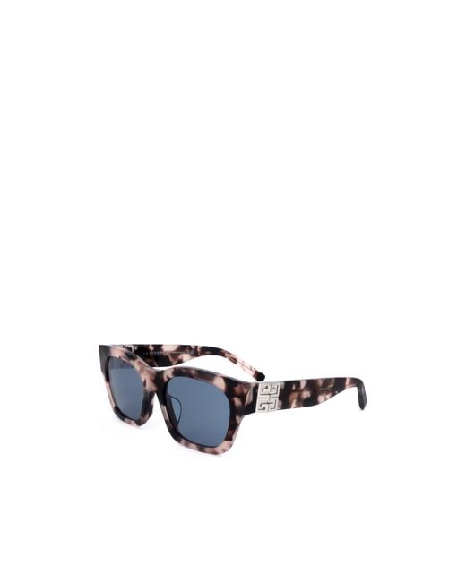 Givenchy Blue Tortoiseshell Square Sunglasses for men