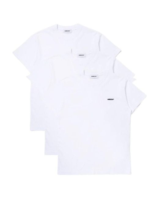 Ambush White Logo Detailed Pack Of Three T-Shirt