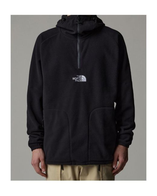 The North Face Black Shearling Hooded Jacket for men